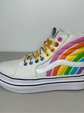 Vans x Flour Shop Rainbow Sk8-Hi Platform ComfyCush Sneakers Women’s 6